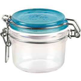 Pote de Vidro Hermético Fido Terrina Tampa Azul Bormioli Rocco 125 ml