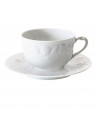 Xícara de Chá Royal Limoges Riviera Porcelana Branca 180ml