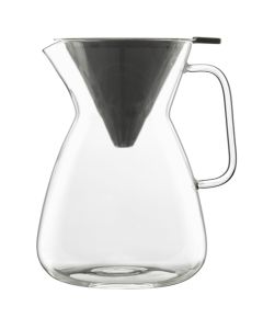 Set Jarra Vidro 1 Litro com Pour Over Aço Inox  Luigi Bormioli 1