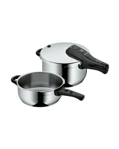 Conjunto de 2 panelas de pressão 4,5/3,0 Litros em aço inox com tampa perfect pro WMF 1