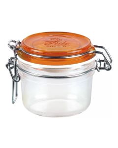 Pote de Vidro Hermético Fido Terrina Tampa Laranja Bormioli Rocco 125 ml 1