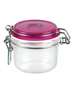 Pote de Vidro Hermético Fido Terrina Tampa Rosa Bormioli Rocco 125 ml 1