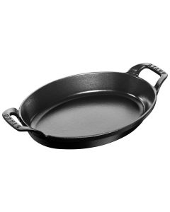 Travessa Oval, 28 cm, Preta, Ferro Fundido Staub 1