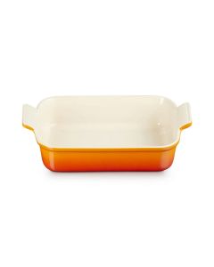 Travessa Retangular Heritage Laranja Le Creuset 19cm 1